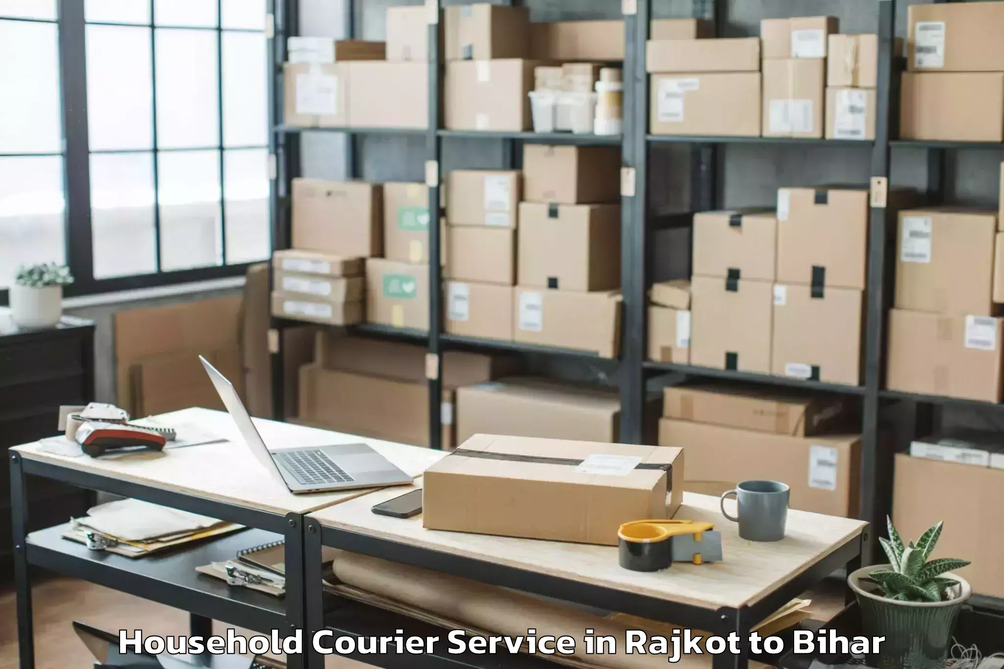 Book Rajkot to Damdaha East Household Courier